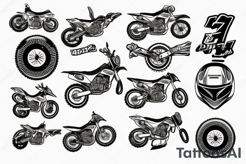 Dirt bike tattoo idea