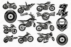 Dirt bike tattoo idea