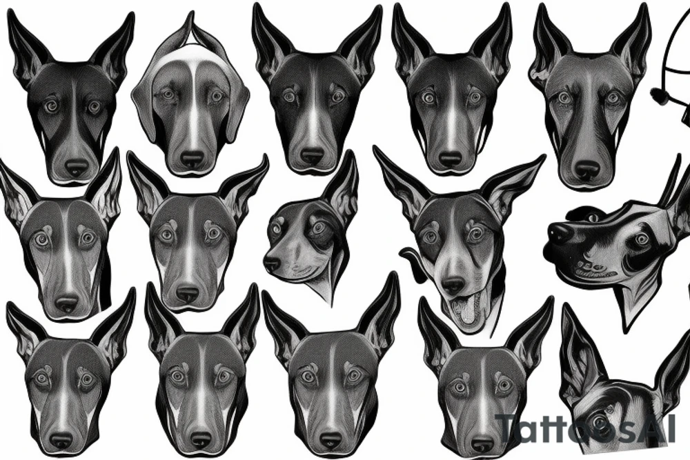 Cerber doberman tattoo idea