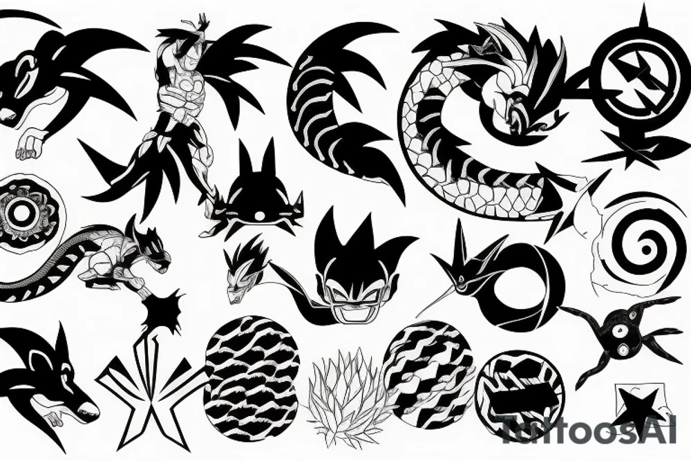 Animals,wicher,Dragonball,tree tattoo idea