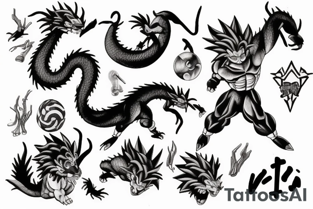 Animals,wicher,Dragonball,tree tattoo idea