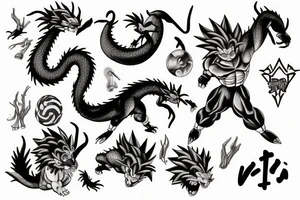 Animals,wicher,Dragonball,tree tattoo idea