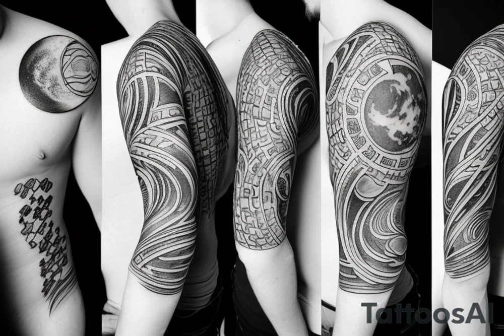 man on the moon tattoo idea