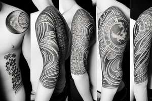 man on the moon tattoo idea