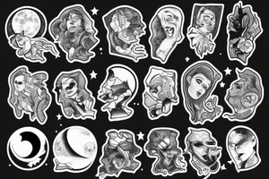 man on the moon tattoo idea
