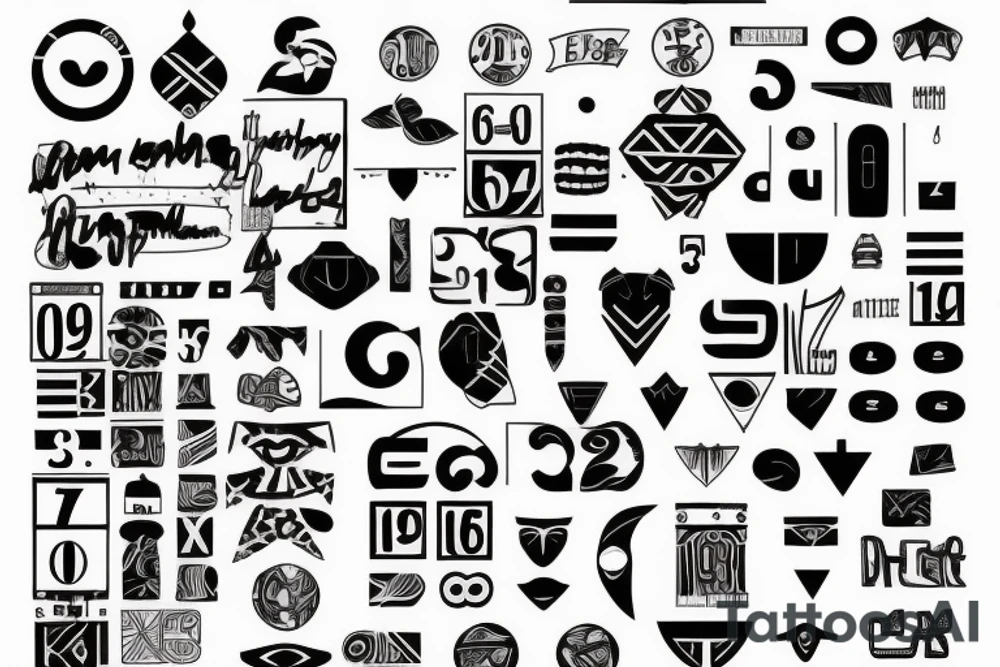 47 number tattoo idea