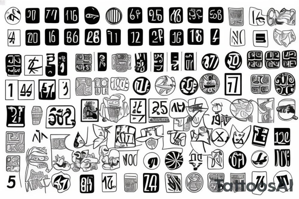 47 number tattoo idea