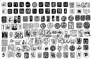47 number tattoo idea