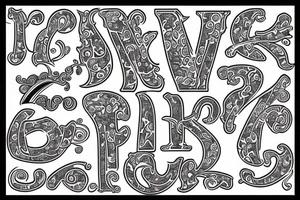 Mozaic Classy fun monogram n tattoo idea