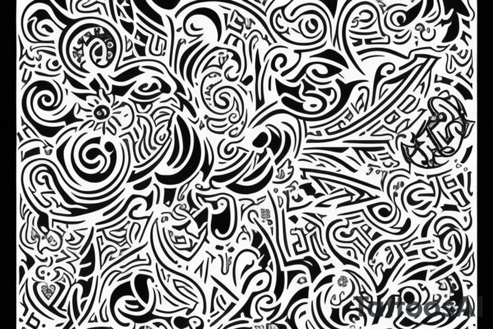 Mozaic Classy fun monogram n tattoo idea