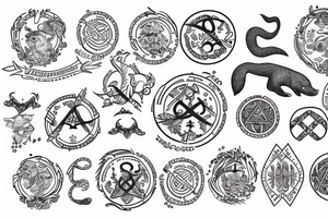 Otter with vegvisir tattoo idea