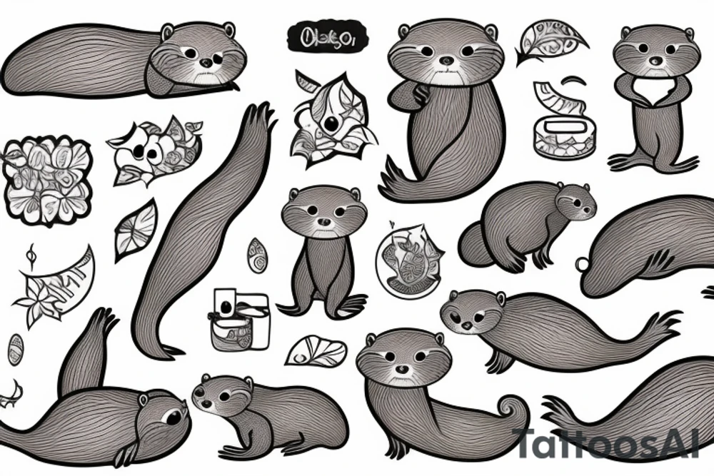 Cute Otter tattoo idea