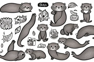 Cute Otter tattoo idea
