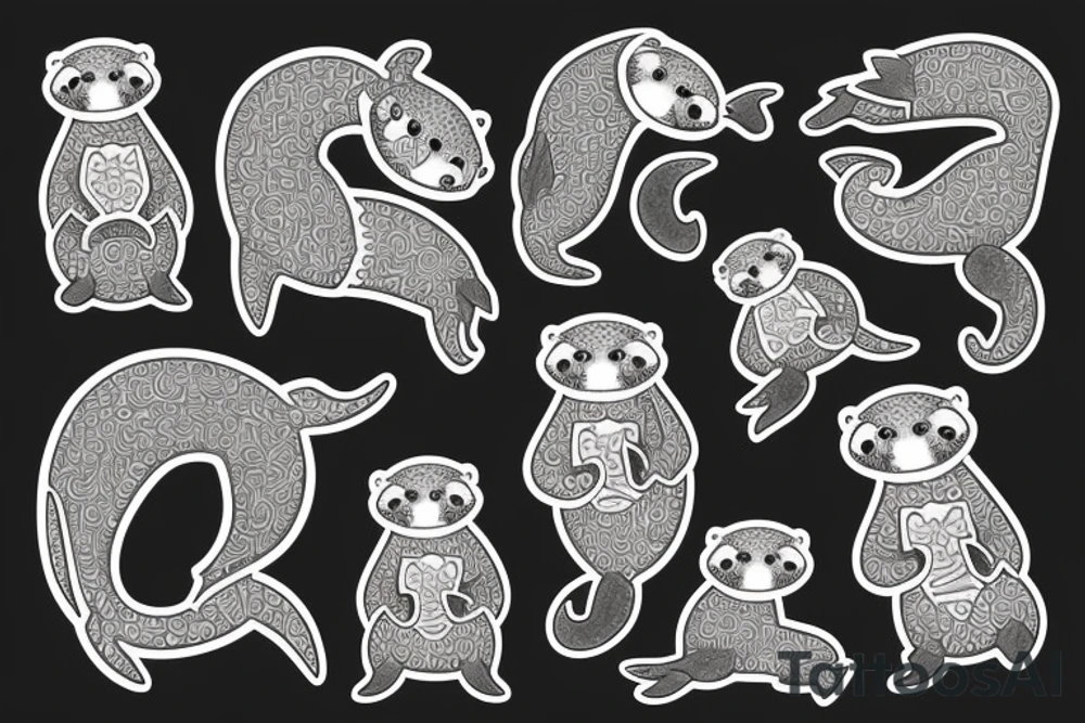 Cute Otter tattoo idea
