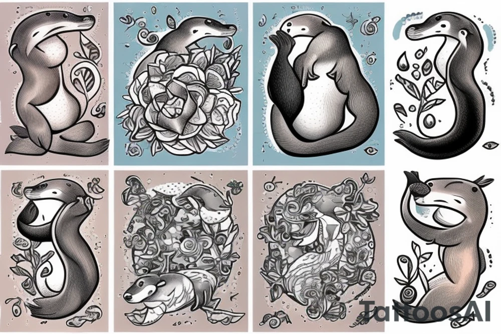 Cute Otter tattoo idea