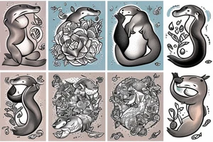 Cute Otter tattoo idea