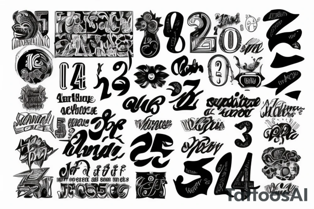 47 number tattoo idea