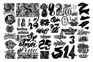 47 number tattoo idea