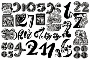 47 number tattoo idea