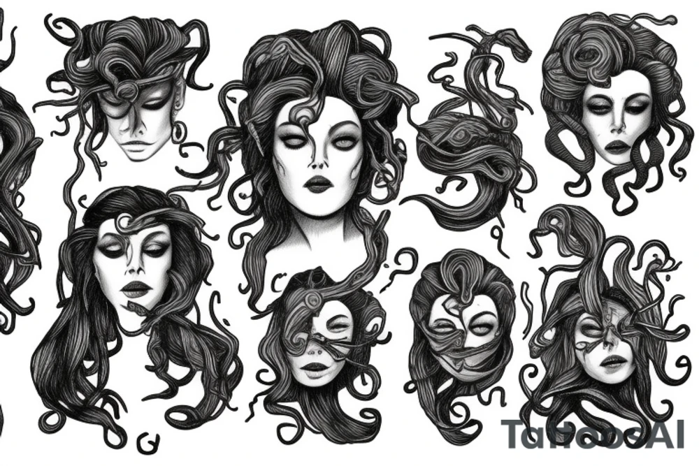 Medusa I saw nothing, I heard nothing, I said nothing tattoo idea