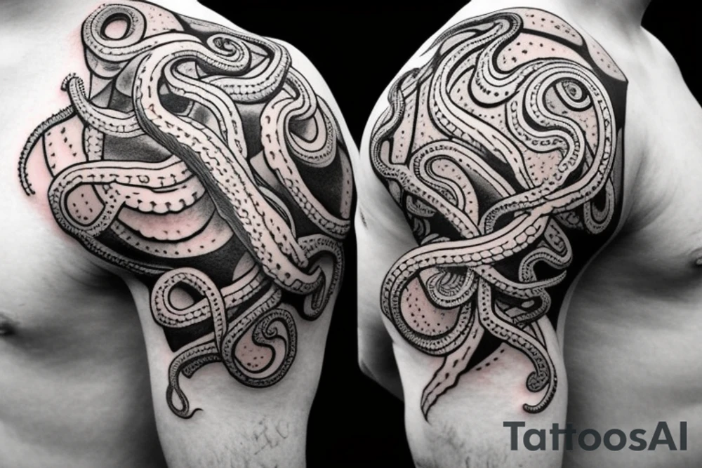 Octopus on shoulder tattoo idea