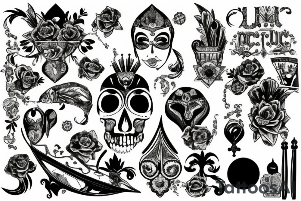 Miscuglio tra fenice e viaggiare nel mondo tattoo idea