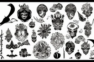 Miscuglio tra fenice e viaggiare nel mondo tattoo idea