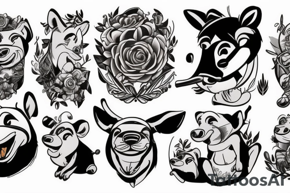Timon i pumba tattoo idea