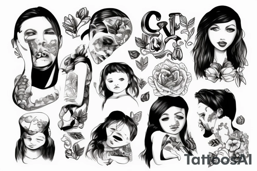 Family, missing, love tattoo idea