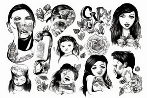 Family, missing, love tattoo idea