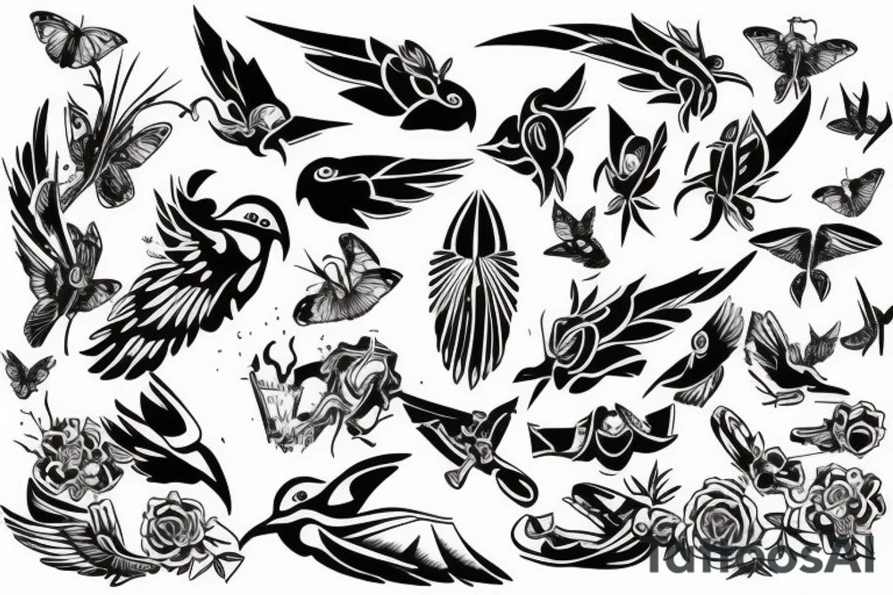 Work, home, fly tattoo idea