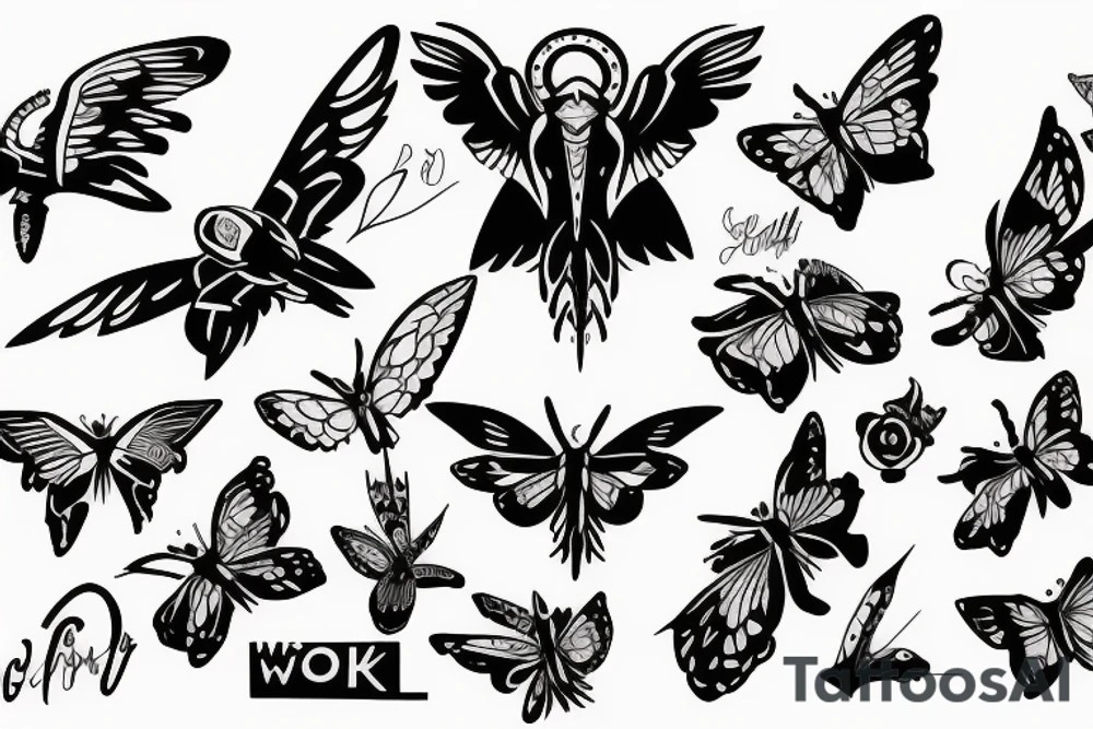 Work, home, fly tattoo idea