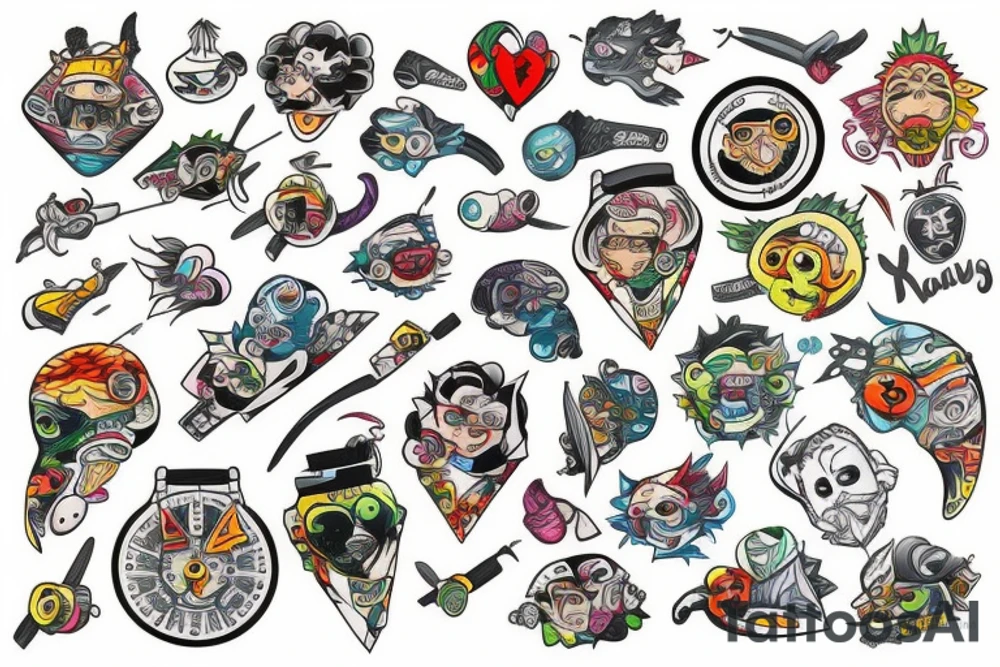 Mapa kwiatki tattoo idea