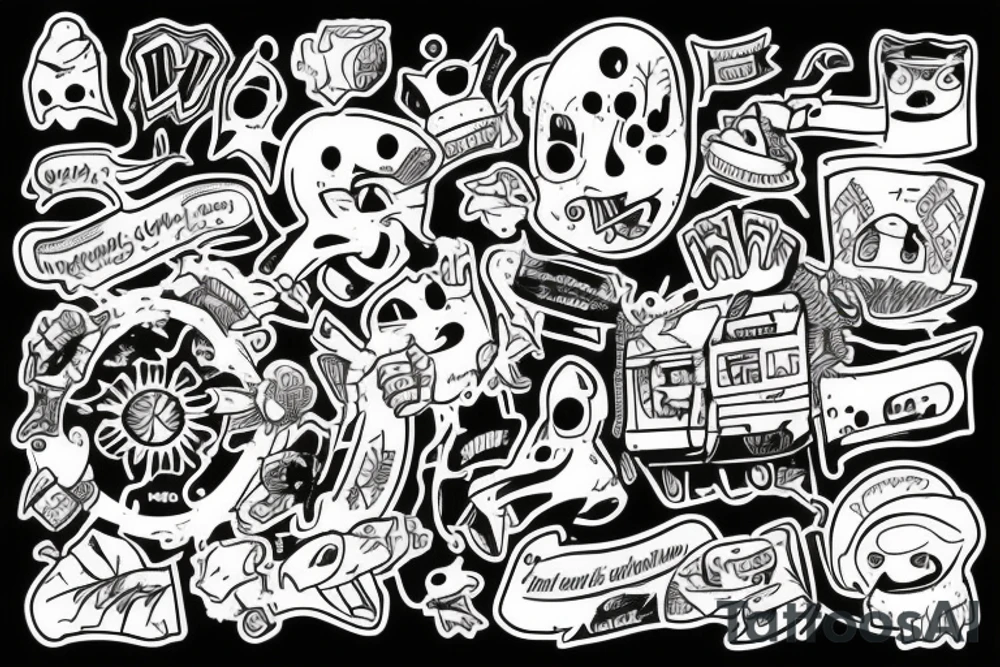 Mapa kwiatki tattoo idea