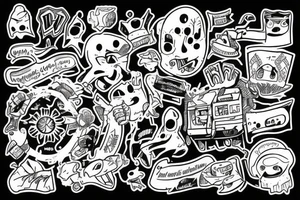 Mapa kwiatki tattoo idea