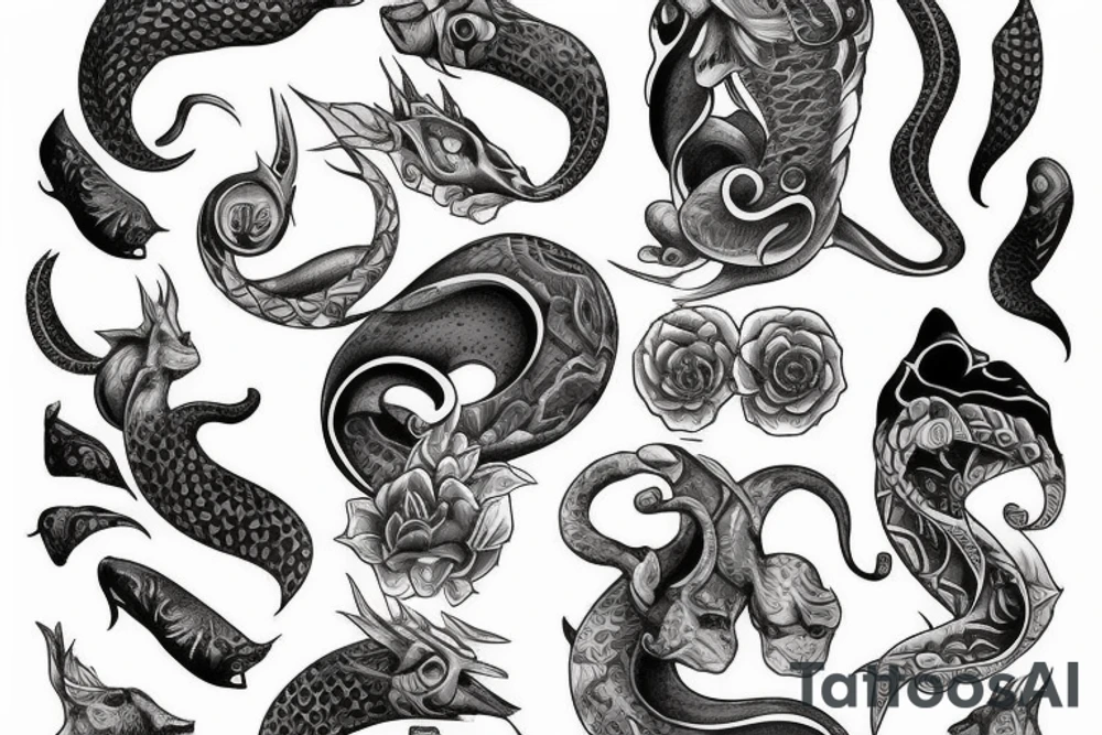 Naga kobieta tattoo idea