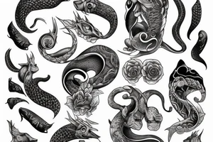 Naga kobieta tattoo idea
