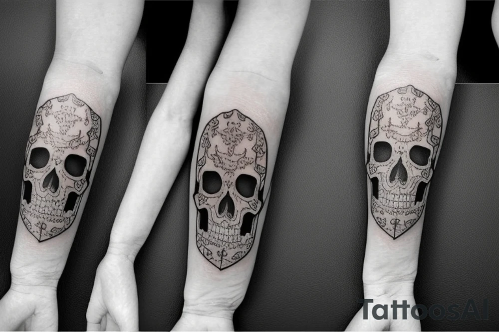 skull, sword tattoo idea