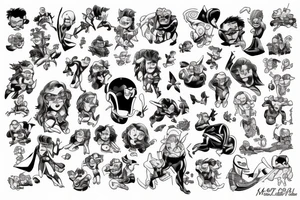 Marvell fun, comics fun tattoo idea
