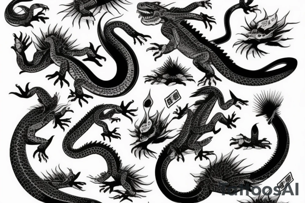 japanese water dragon tattoo idea