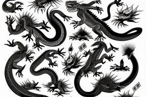 japanese water dragon tattoo idea
