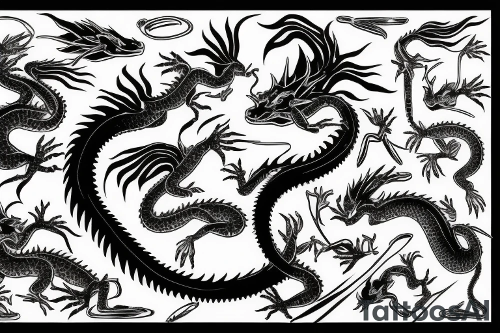 japanese water dragon tattoo idea
