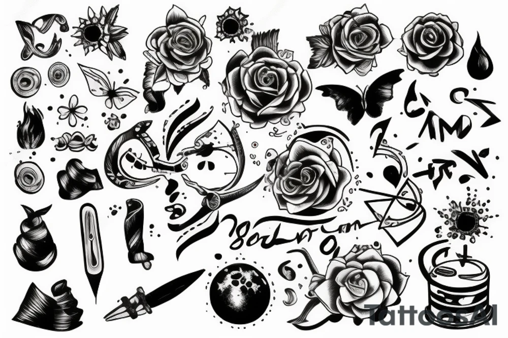 Scratch full arm tattoo idea