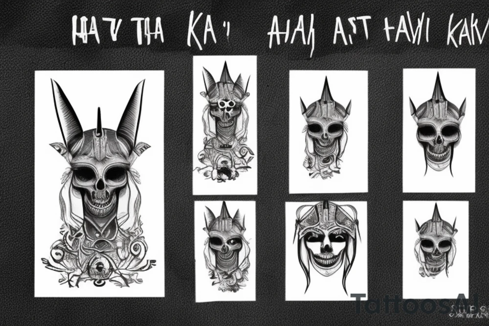 anubis with skull tattoo idea