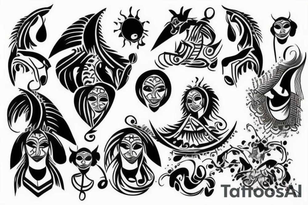 Representation of family
6 member family
River tattoo idea