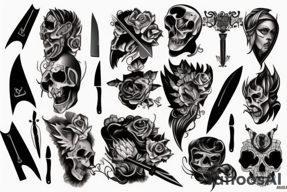 knife tattoo idea