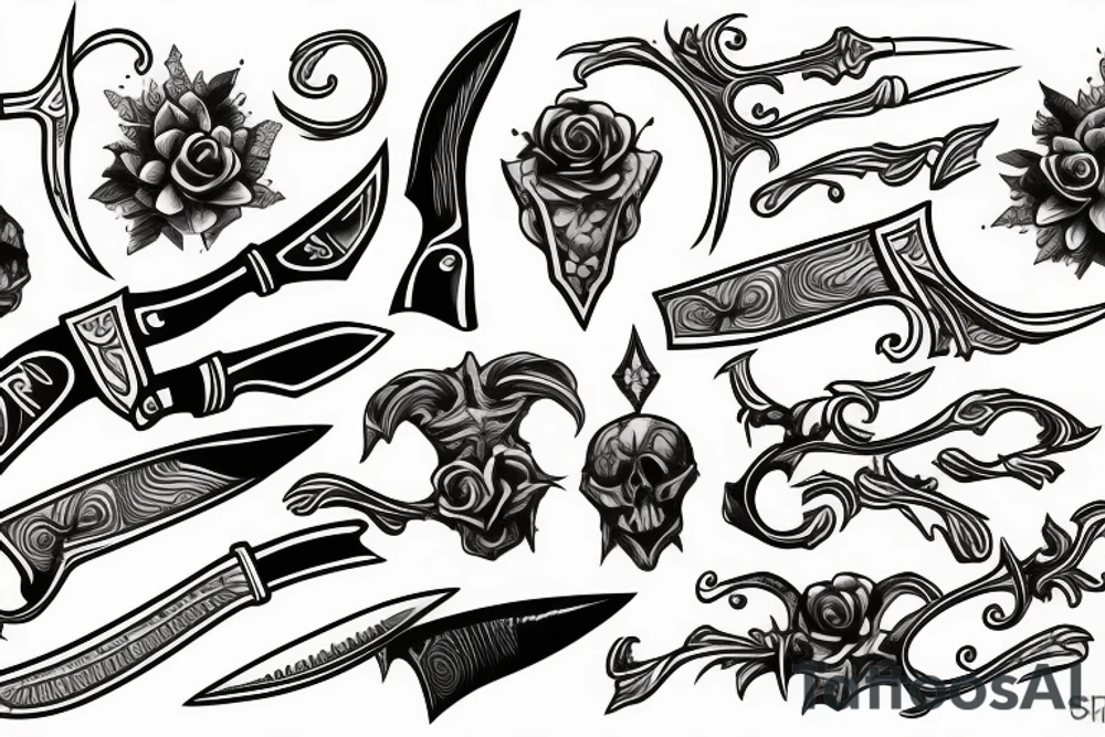 knife tattoo idea