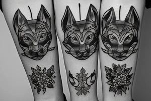 puma on the left ankle tattoo idea