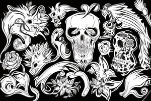 wąż na plecach tattoo idea