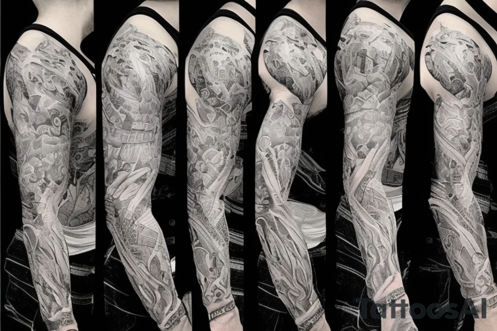 Showing the good and bad side of man with the theme of wealth tattoo idea